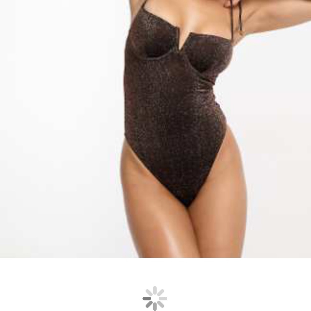South beach underwire brown metallic